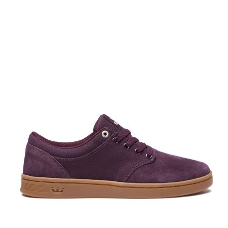 Supra Chino Court Womens Low Tops Shoes Purple UK 47DXY